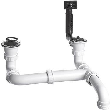 Actual product image Blanco Double drain and overflow fitting 1 ½"
