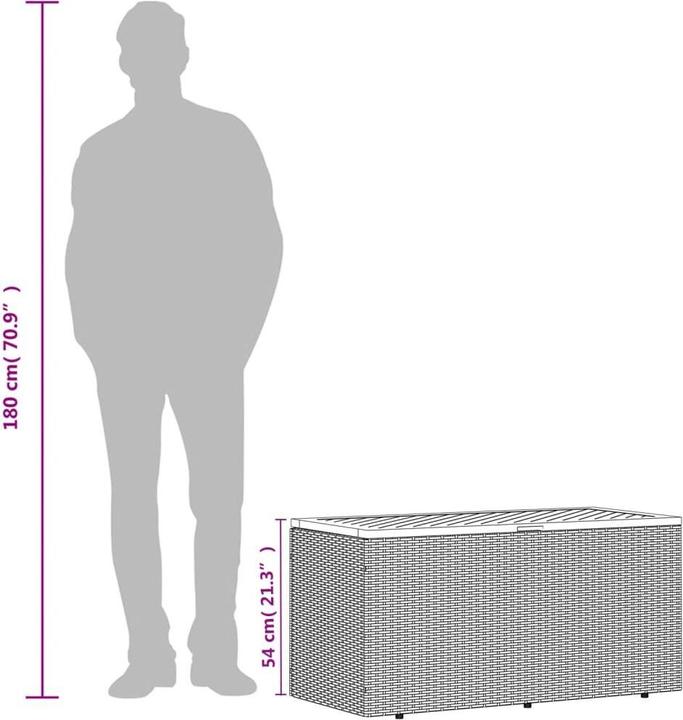 Actual product image vidaXL Garten-Auflagenbox