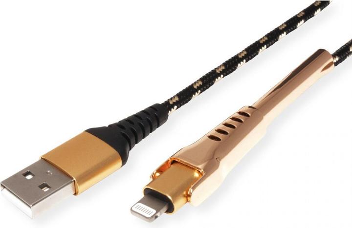 Image du produit Roline Câble Lightning en or (1 m, USB 2.0)
