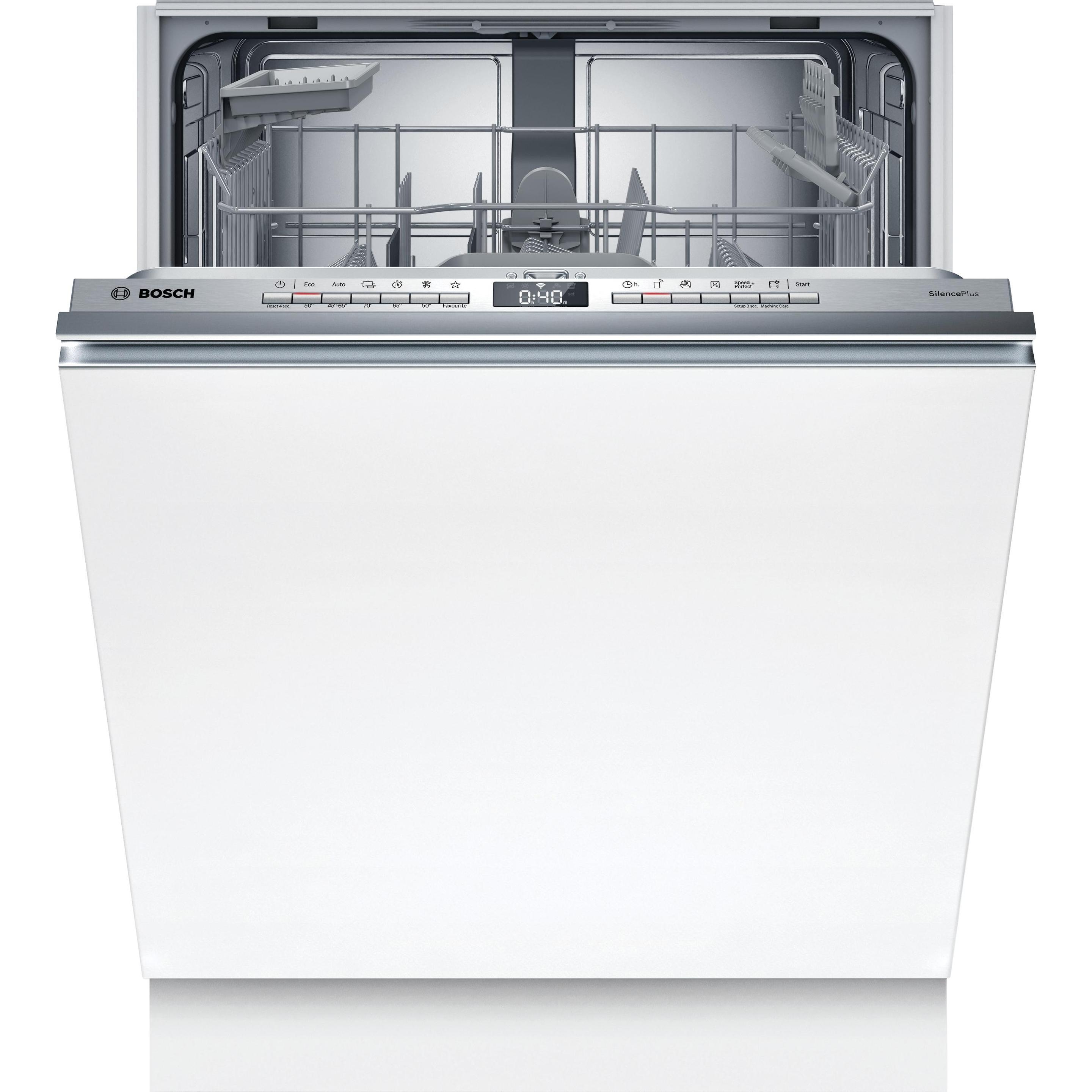 Bosch Hausgeräte Serie 4, Vollintegrierter Geschirrspüler, 60 cm, SMV4ETX08E, Geschirrspüler Einbau, Weiss