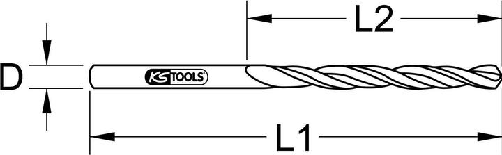 Actual product image KS Tools HSS-G CO 5 twist drill, short (4.7 millimetres)