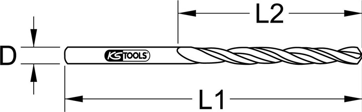 Image du produit KS Tools Forets hélicoïdaux HSS-G CO 5, courts (4.7 millimètres)