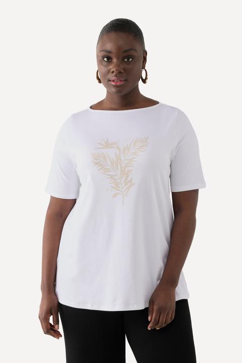 Produktbild Ulla Popken T-Shirt, Pima Cotton, Farn, U-Boot-Ausschnitt, Halbarm (42, 44)