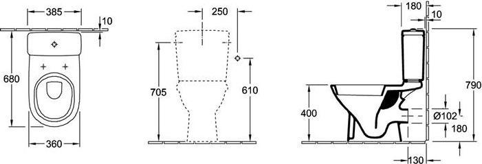 Produktbild Villeroy & Boch Splkasten O.Novo wei 5760S1