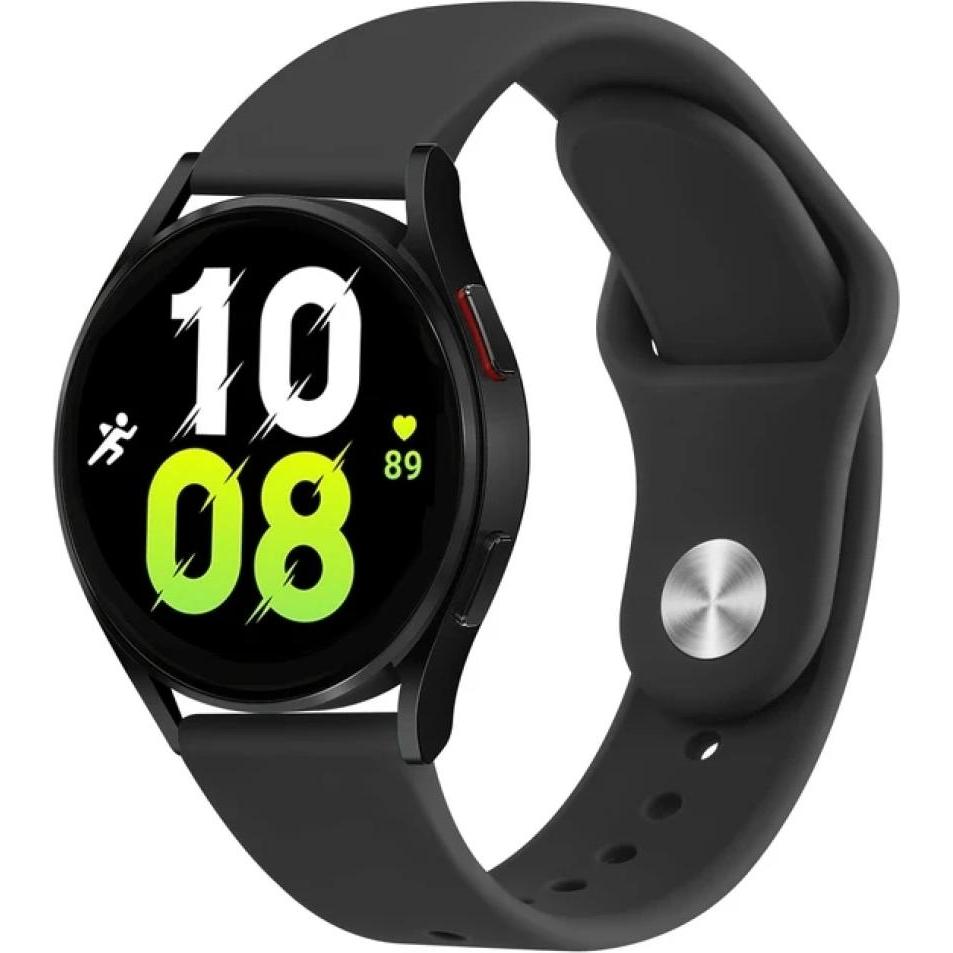 Screenguard Samsung Galaxy Watch5 Silicone Strap Sportarmband (Silikon), Uhrenarmband, Schwarz