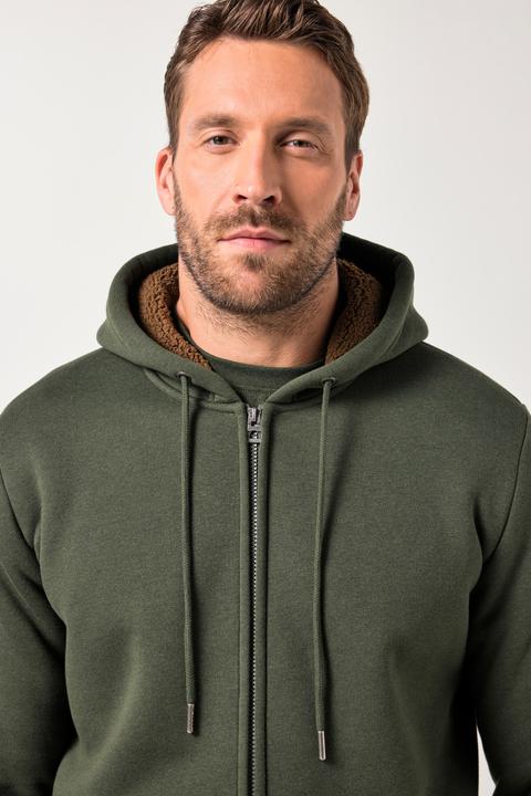 Produktbild JP1880 Hoodiejacke, Outdoor, Sweatjacke, Kapuze, Teddyfutter, Zipper (4XL)