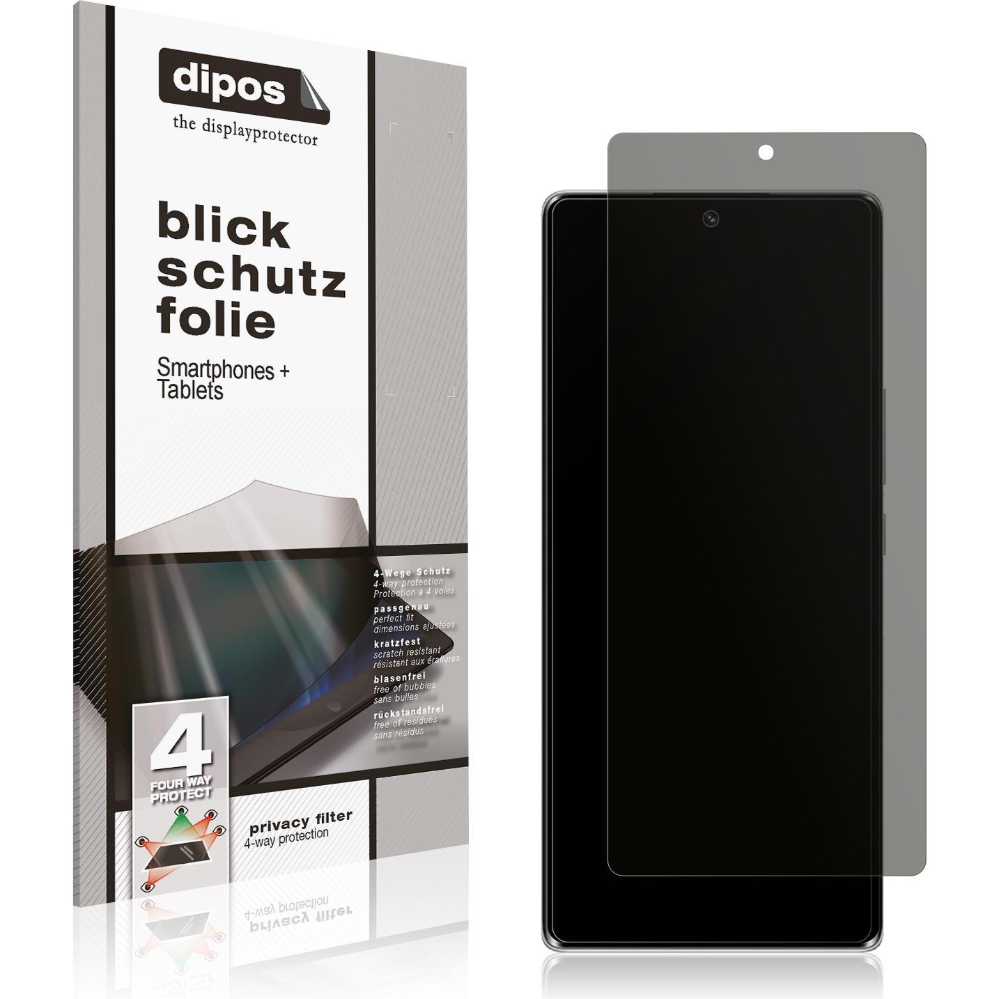 Dipos Blickschutzfolie 4-Way Privacy (1 Stück, Honor 70), Smartphone Schutzfolie, Transparent