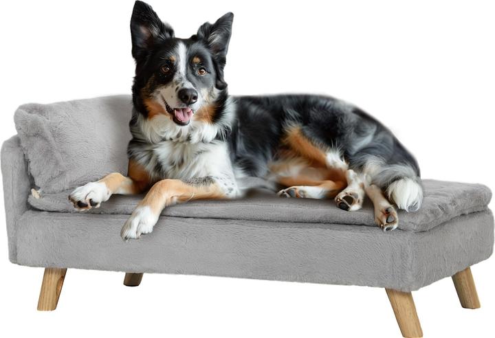 Produktbild PawHut Hundesofa Polyester, Schaumstoff Hellgrau (Hund)
