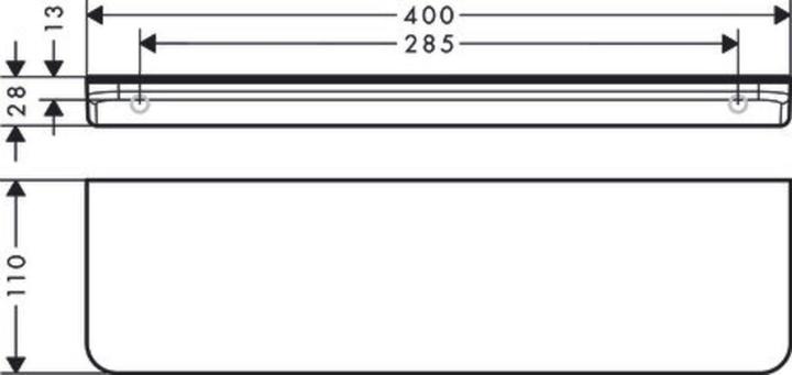 Image du produit hansgrohe Tablette AXOR Universal Circular noir mat