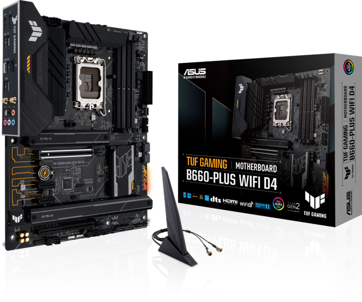 Actual product image ASUS TUF GAMING B660-PLUS D4 (LGA 1700, Intel B660, ATX)