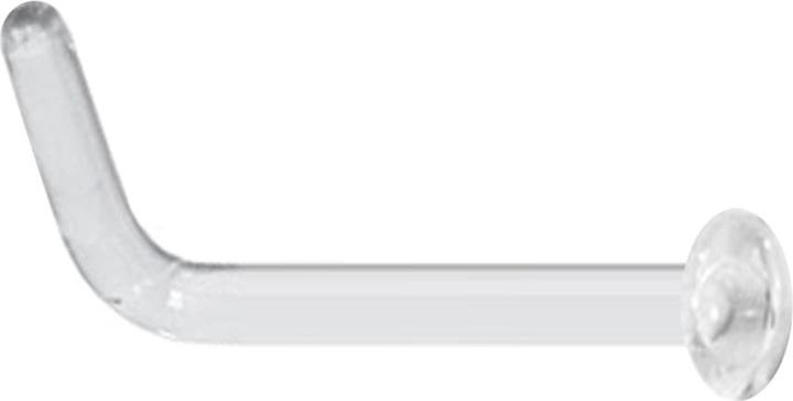 Image du produit Star Piercing Bouchon de nez coudé transparent avec assiette (sans laiton, Verre)