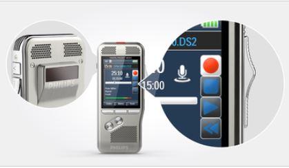 Image du produit Philips DPM8500 Pocket Memo Integrator (lecteur de codes-barres, sans logiciel, commutateur à glissière (4 Go)