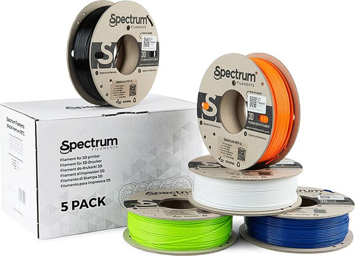 Actual product image Filament PETG 5 Pack 1.75mm (PETG, 1.75 mm, White)