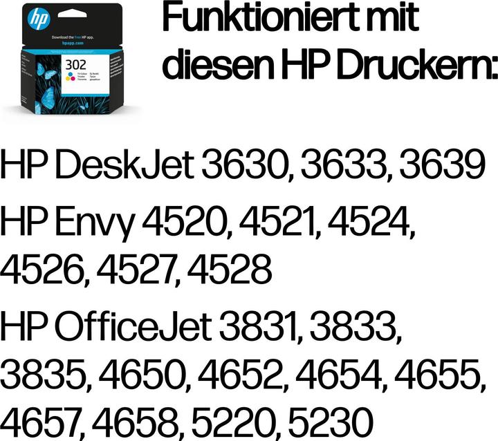 Image du produit HP 302 (M, C, Y)