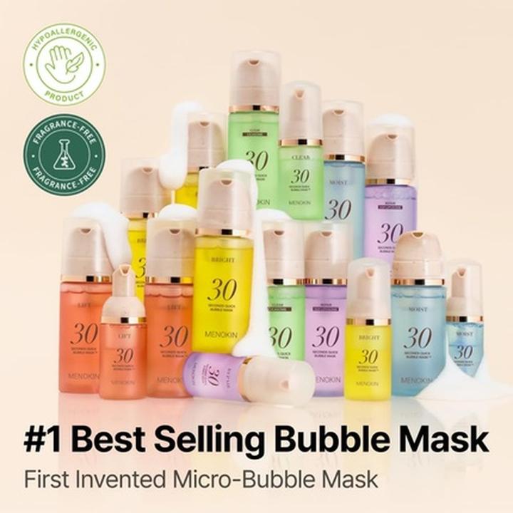 Produktbild Menokin 30 Seconds Quick Bubble Mask with Bright Vitamin C and Glutathione
