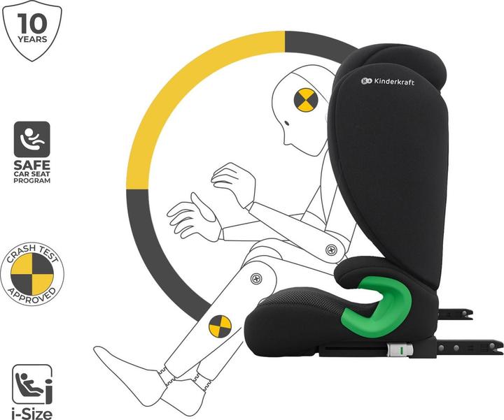 Produktbild KinderKraft Car seat JUNIOR FIX 2 PLUS i-Size black (Kindersitz)