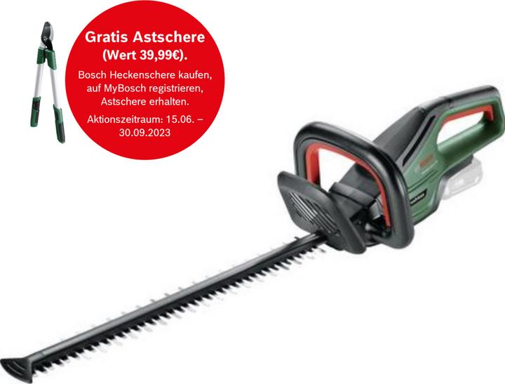 Produktbild Bosch Home & Garden UniversalHedgeCut 18-55 (Akkuheckenschere)