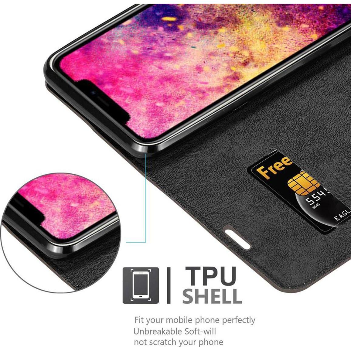 Thumbnail - Cadorabo Book Invisible Magnet Cover (Apple iPhone 12 Pro Max), Smartphone Hülle, Braun