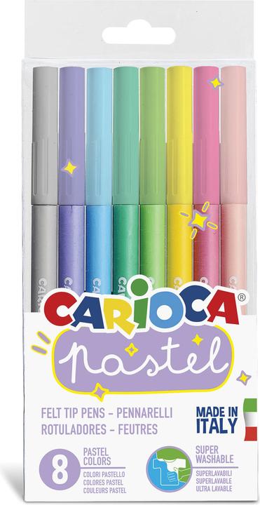 Image du produit Carioca Stylos pastel à pointe en fibre 004309 ass. 8 pièces (8x)