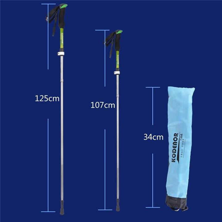 Produktbild Stride Faltbarer Aluminium Trekking Wanderstock Nordic Walking Stock (107 - 125 cm)