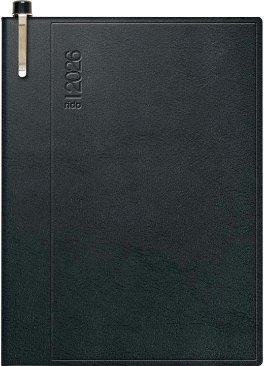 Produktbild Ridoide Partner/Industrie I 2026 701618390 1W/2S schwarz DE 7.2x11.2cm (A7, 1 Woche / 2 Seiten)