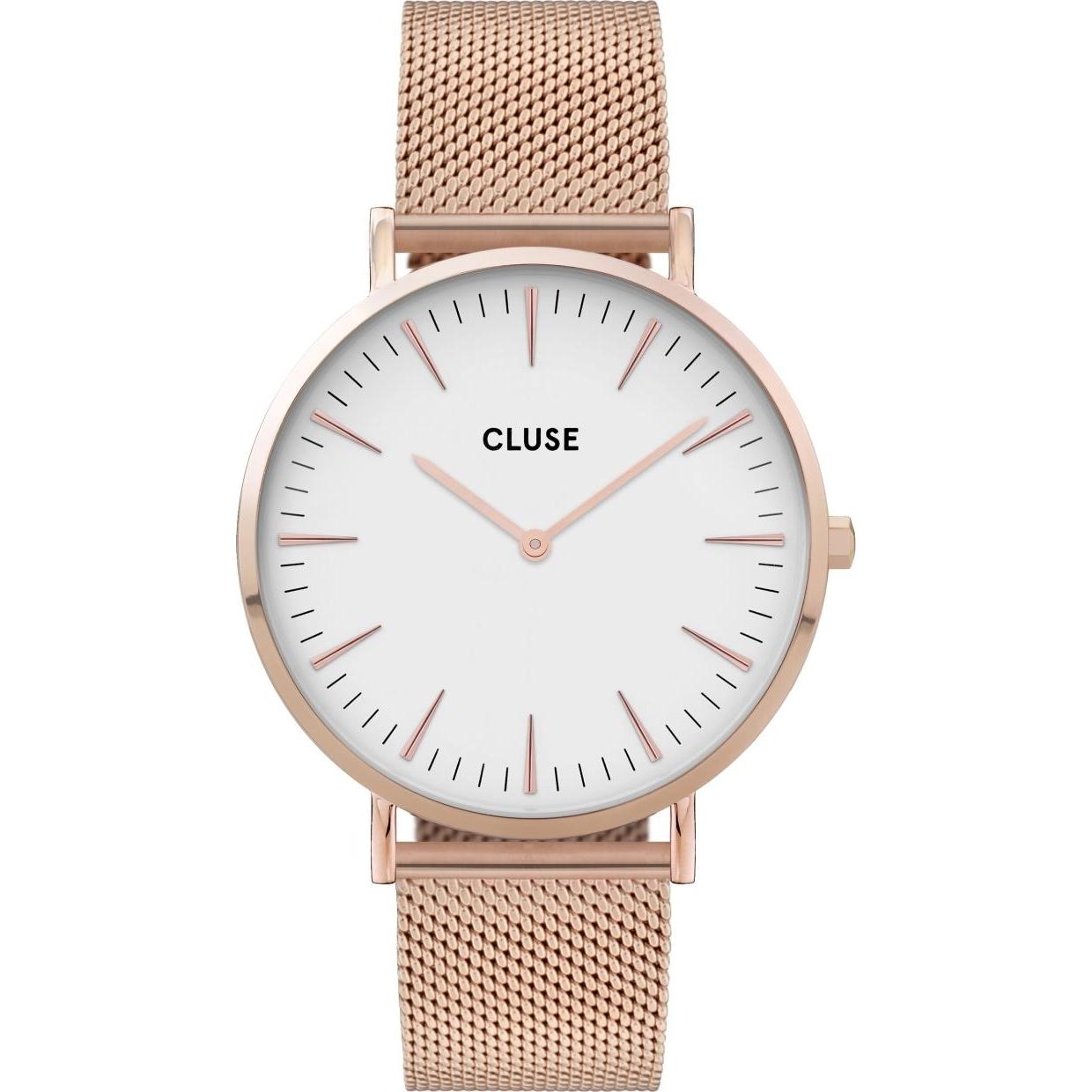 Cluse, Orologio da polso, La Bohème Maglia Rosé, Rosa, (Orologio da polso analogico, 38 mm)