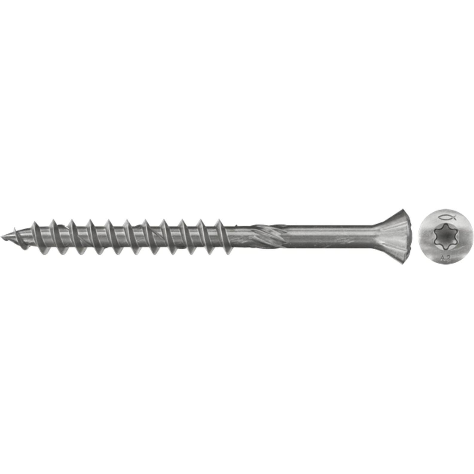 Fischer Holzfassadens. FFSII 5,0x60 SK TX A2 200 (200 Schrauben pro Stück) (548565)
