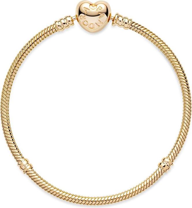 Produktbild Pandora Moments Schlangen Armband mit Herz-Verschluss (16 cm, Gold 14k (585))