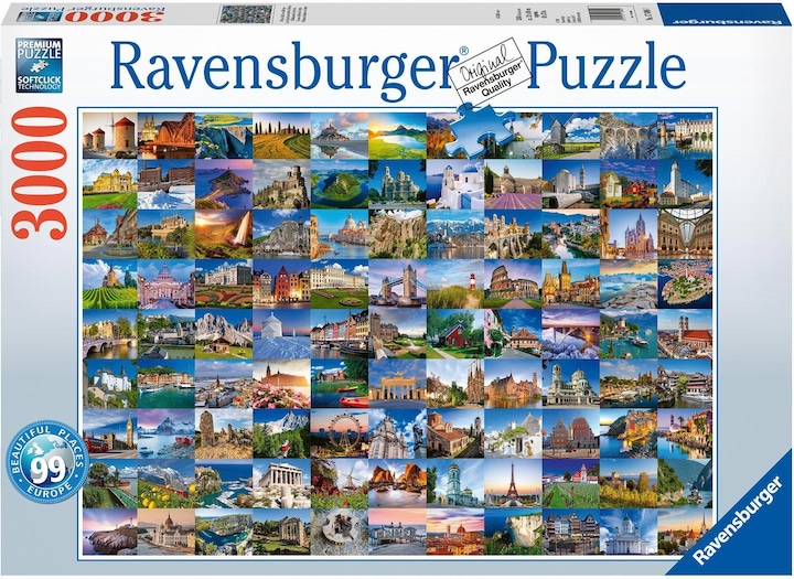 Actual product image Ravensburger 99 Beautiful Places of Europe (3000 pieces)