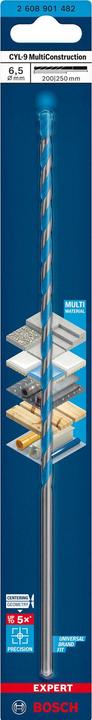 Productafbeelding Bosch Professional Zubehör Expert CYL-9 MultiConstructieboor, 6 x 200 x 250 mm, d 6 mm (6,5 millimeter)