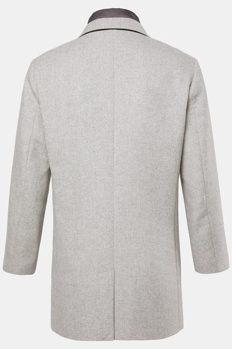 Actual product image JP1880 wool blend coat, wool content, nylon insert, lapel collar, up to 7 XL