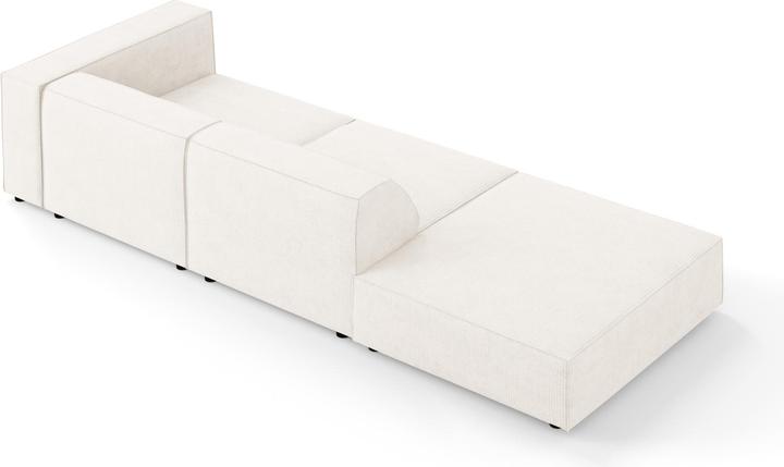 Actual product image Cosmopolitan Design Left Sofa, "Arendal", 4 Seats, Ivory, 262x102x70 Made in Europe