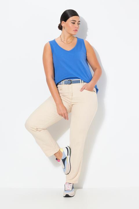 Immagine prodotto Ulla Popken Pantaloni elasticizzati modello Mony con taglio della gamba conico e tasche con zip (56)
