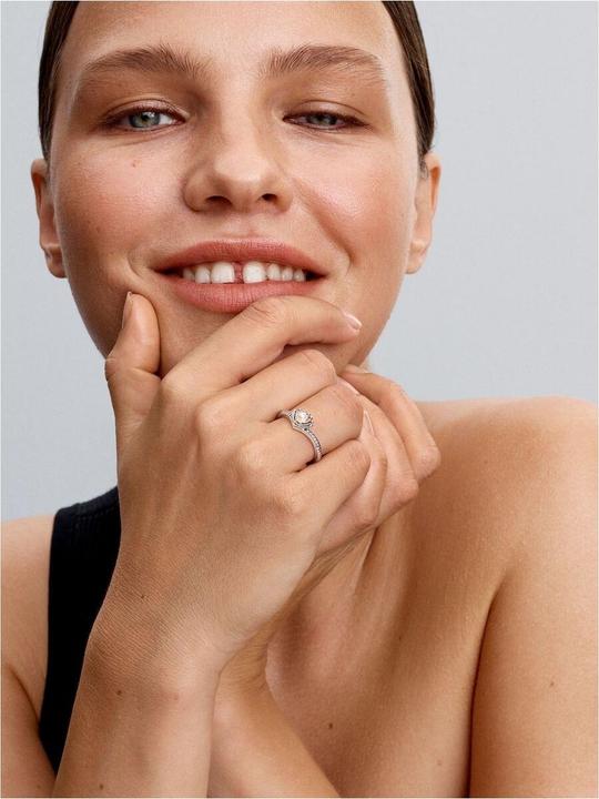 Immagine prodotto Pandora Disney Prinzessin Arielle Muschel Behandelte Süsswasserzuchtperle Ring (52, 925 Argento)