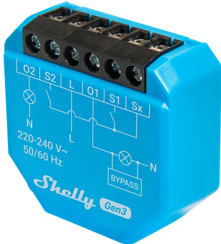 Actual product image Shelly 2L Gen3 (Switch actuator)