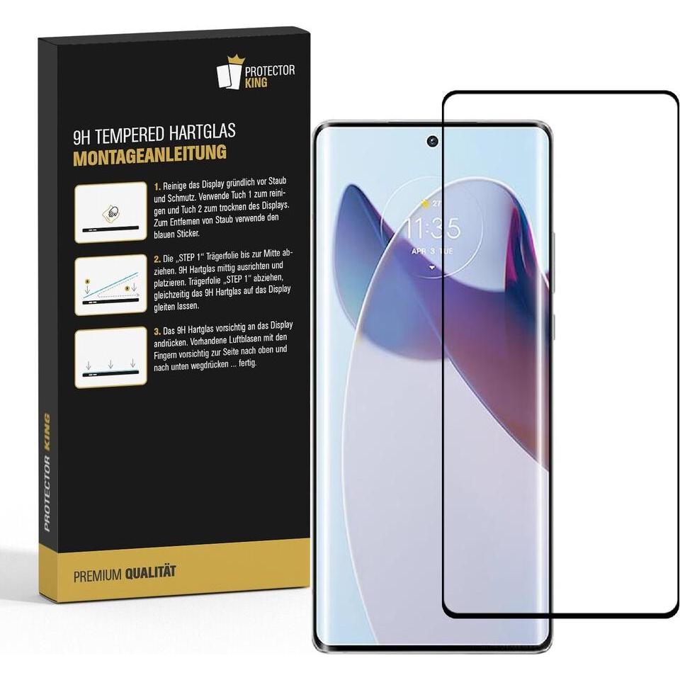 Thumbnail - Protectorking 1x echtes Tempered 9H Panzerhartglas 3D KLAR (1 Stück, Motorola Moto X30 Pro), Smartphone Schutzfolie