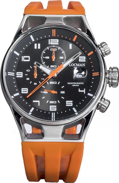 Locman Italy Herrenuhr Montecristo Chrono orange 41 mm Ref. 0542 (Chronograph, 41 mm)