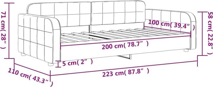 Produktbild vidaXL ausziehbares Tagesbett