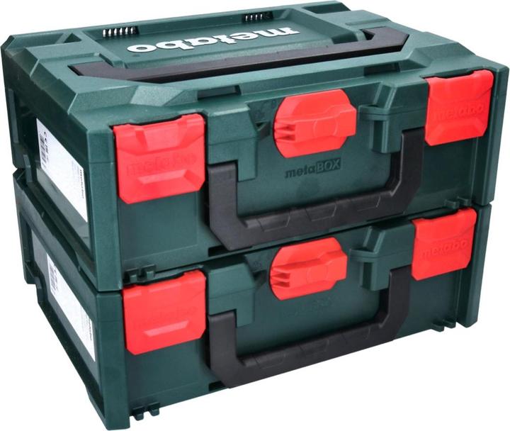 Produktbild Metabo metaBOX 145 Set 2x System Werkzeug Koffer Stapelbar 396 x 296 x 145 mm + 2x Universaleinlage (2 Teile)