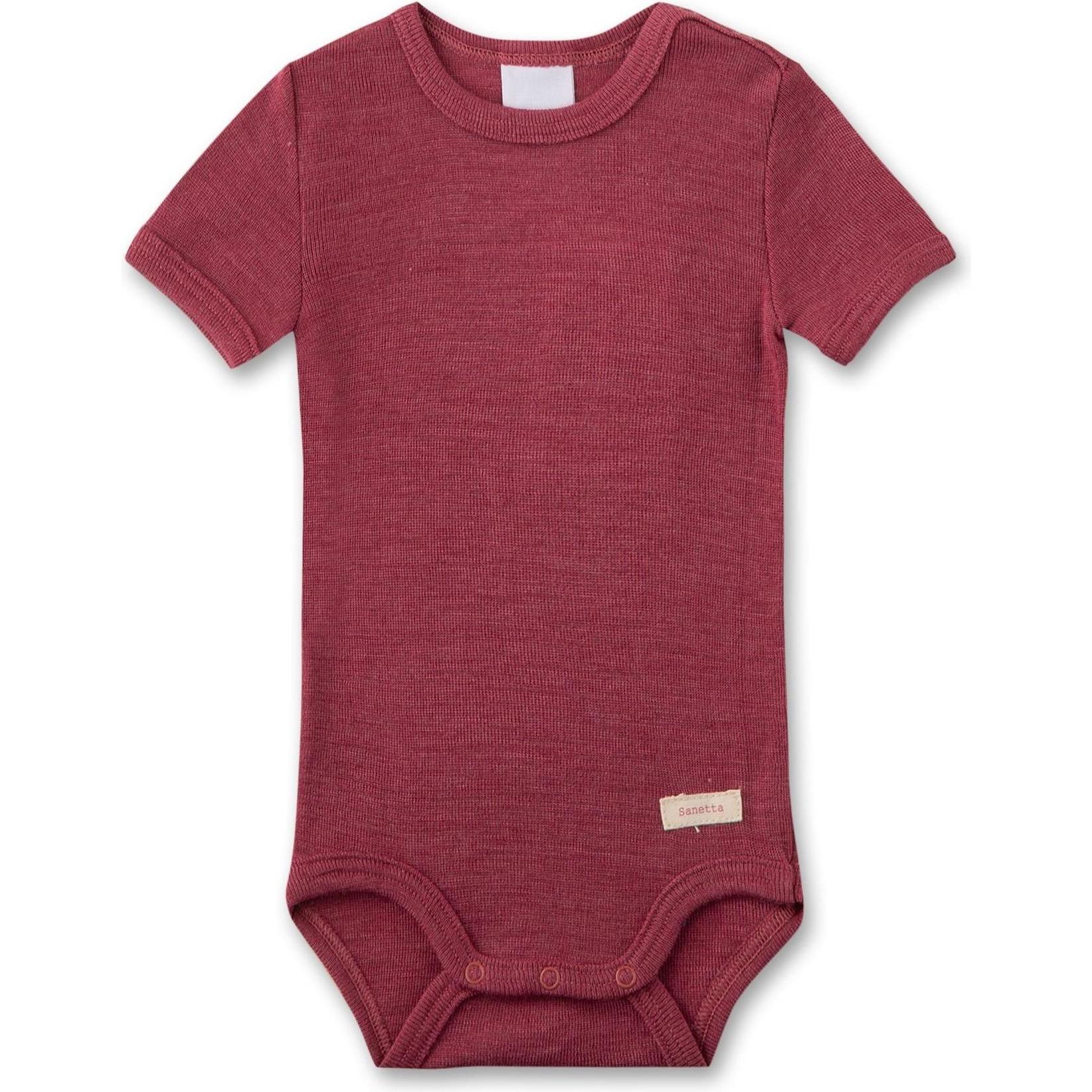 Sanetta, Unisex, Body, Merino/Seide Body uni, Rot, (68)