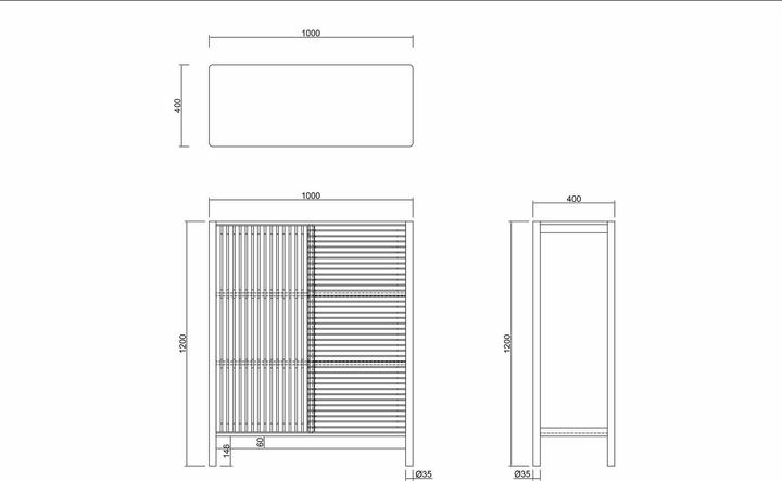 Produktbild micasa Francoise (100 x 40 x 120 cm)