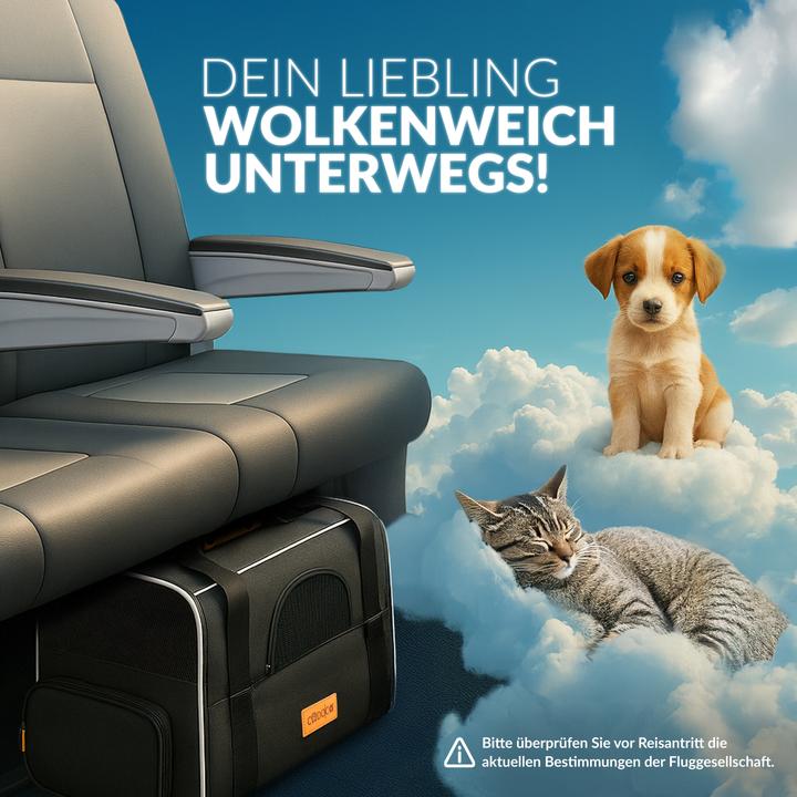 Produktbild Cadoca Haustiertragetasche (Katze, Reflektoren, Faltbar, Waschbar, Komplett zu öffnen)