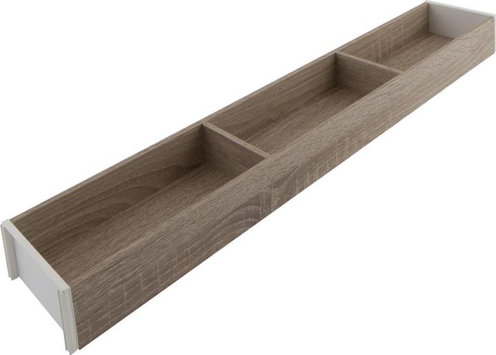 Actual product image Blum Ambia-Line drawer frame narrow - 622x100x50mm, Bardolino oak steel
