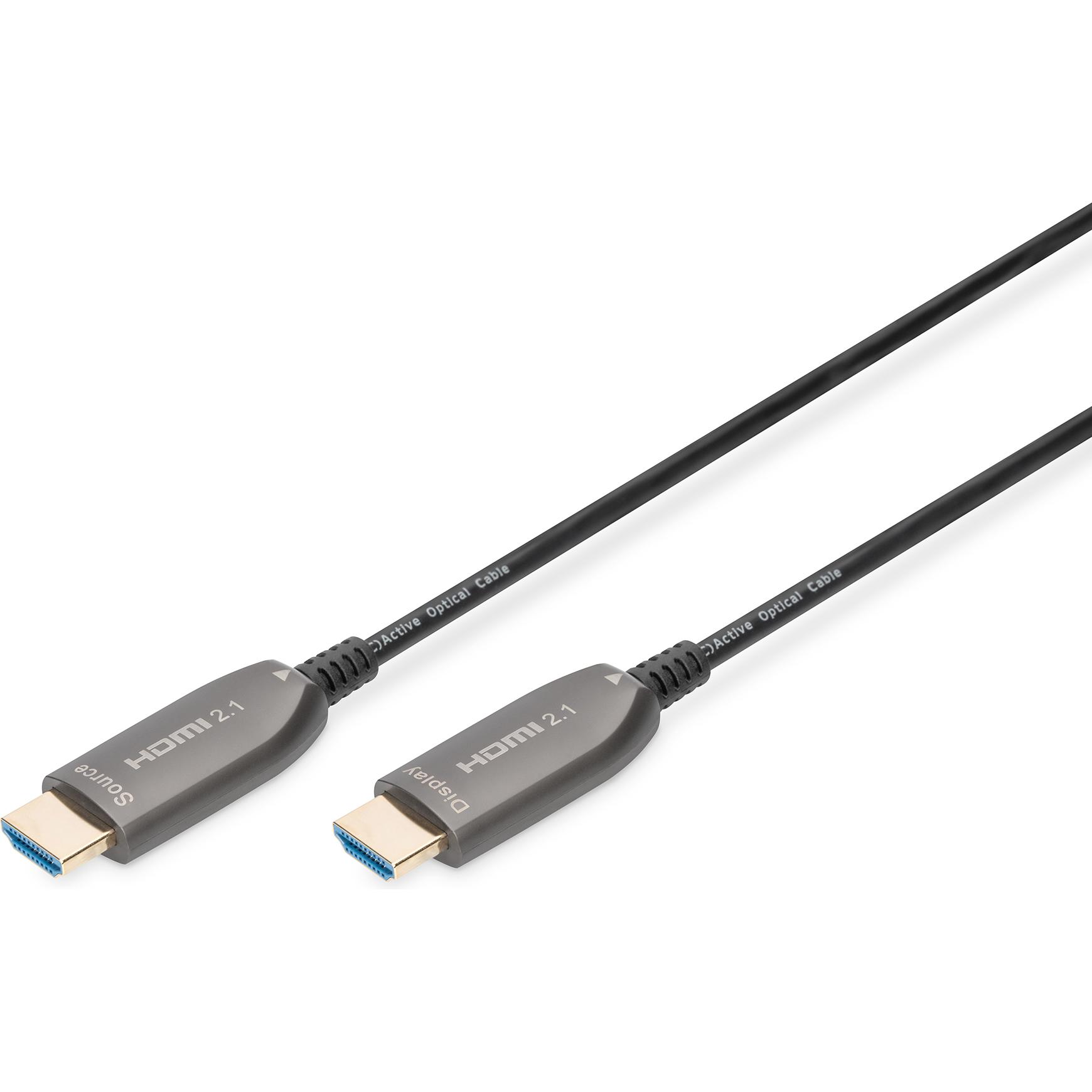 Digitus HDMI AOC Hybrid Glasfaserkabel, UHD 8K, 15 m (15 m, HDMI), Video Kabel