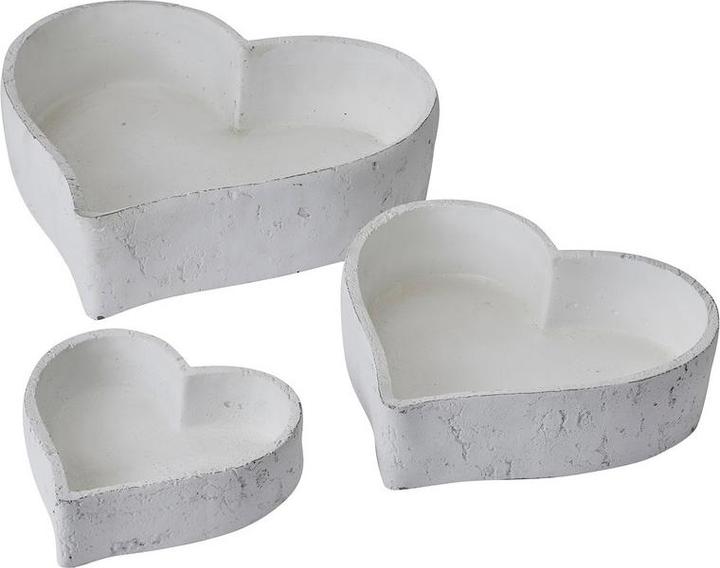 Hill Interiors Herz Dekorative Schüssel Keramik 3erPack