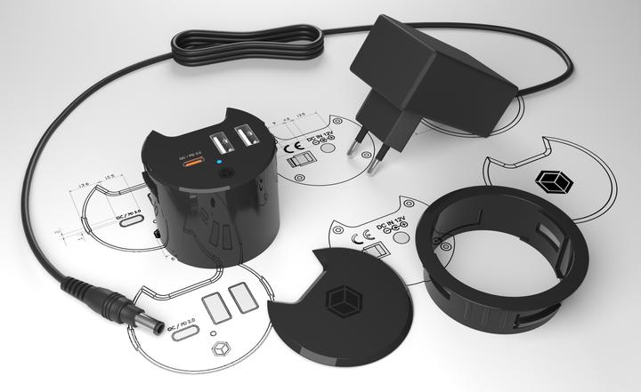 Actual product image Icy Box IB-HUB1407 (30 W, 3 ports)