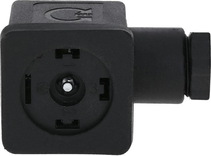 Produktbild Kalitec 5 Stück Ventilstecker Bauform A schwarz 3 polig I Kontaktfläche 27 x 27 mm² I PG9 I Kontaktt