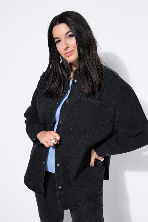 Immagine prodotto Studio Untold Camicia di jeans dal taglio oversize con ricami (58, 60)