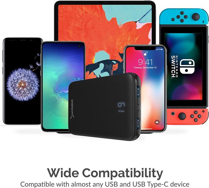Produktbild Sabrent Powerbank mit Schnellladefunktion (10000 mAh, 18 W)