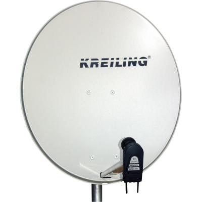 Kreiling KR AE 80 STYLE/ALU - 39,2 dBi - Weiss - Aluminium - 80 cm (Flachantenne, 39.20 dB, DVB-S / -S2), SAT Spiegel + ...